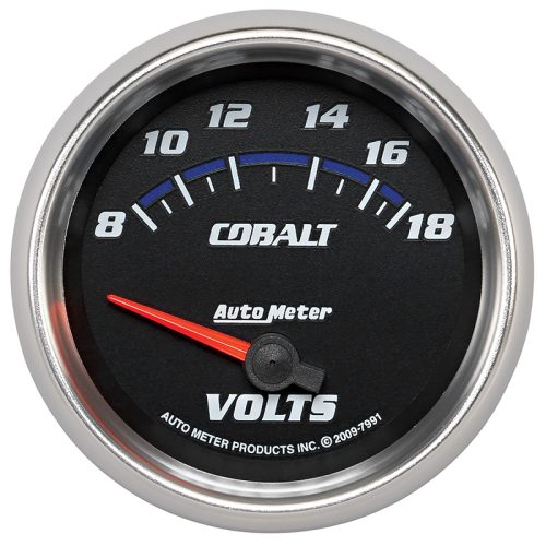 COBALT 2-5/8″ VOLTMETER       8-18 VOLTS, FULL SWEEP ELECT.