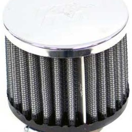 1-9/16 CLAMP-ON ROUND FILTER  3 O.D, 2.5 HIGH, CHROME TOP