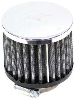 1-9/16 CLAMP-ON ROUND FILTER 3 O.D, 2.5 HIGH, CHROME TOP