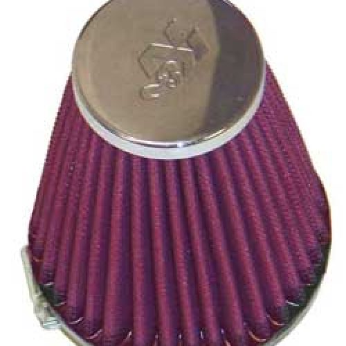 2-1/8 CLAMP-ON TAPERED FILTER  2/3.5 O.D,4 H, CHROME TOP