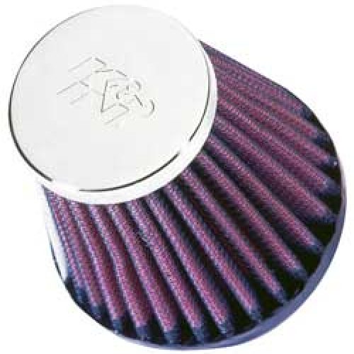 2 CLAMP-ON TAPERED FILTER     2/3-1/8 O.D,3 H, CHROME TOP