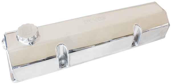 350 SB CHEV FABRICATED VALVE COVERS POLISHED EARLY SBC - Image 2