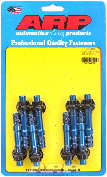 BLOWER STUD KIT ALUMINIUM W/12PT NUTS OAL 2.880 - BLUE