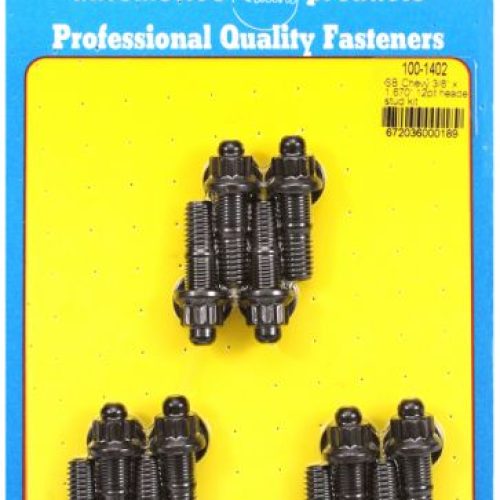 SB CHEV HEADER STUD KIT BLK   12PT 3/8 UNC 12 PCS 1.670″ OAL