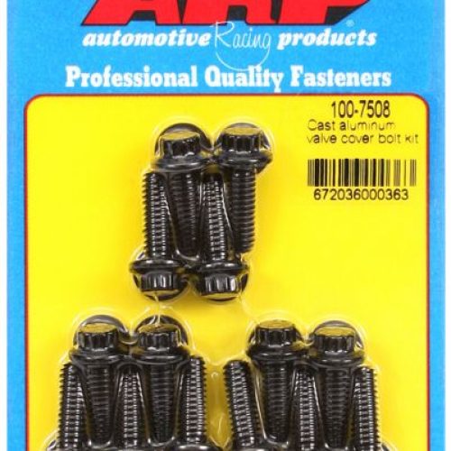VALVE COVER BOLTS, 1/4-20 (14)BLK 12PT CAST ALUMINIUM COVERS