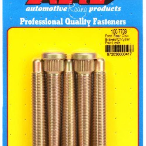 FORD 1/2-20 WHEEL STUDS       .625 KNURL 3.500 UHL 5 PACK