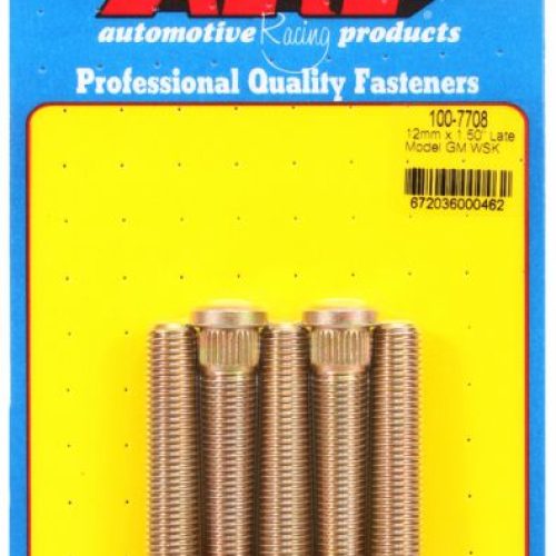 GM HOLDEN 12MM X 1.5 WHEEL    STUDS .509 KNURL 2.500″ 5 PACK