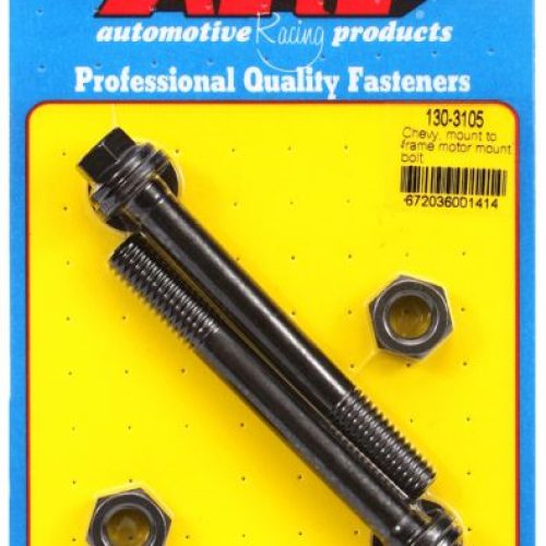 SB BB CHEV ENGINE MOUNT> CHASSIS BOLT KIT BLK HEX