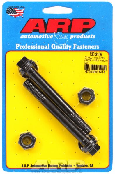 SB BB CHEV ENGINE MOUNT> CHASSIS BOLT KIT BLK HEX