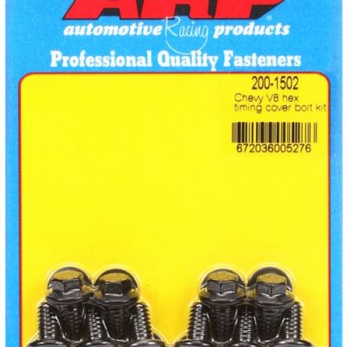 SB BB CHEV V6 TIMING COVER BOLTS BLK HEX