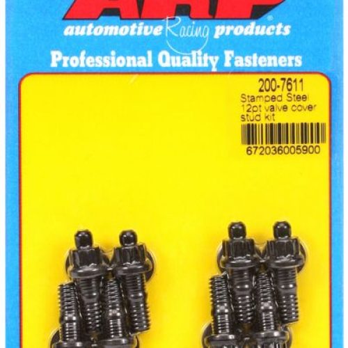 1/4-20 X 1.170 OAL VALVE COVERSTUDS BLK 12PT 8PCS STEEL COV.