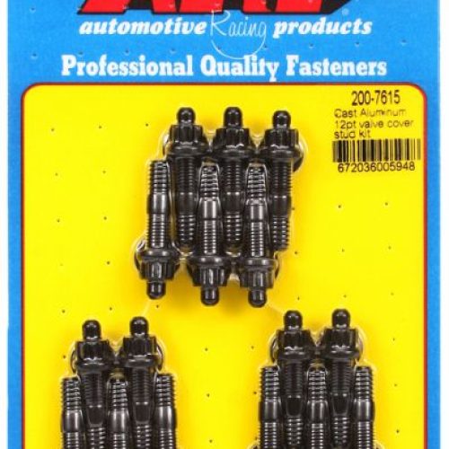 1/4-20 X 1.500 OAL VALVE COVERSTUDS BLK 12PT 16PCS ALLOY COV