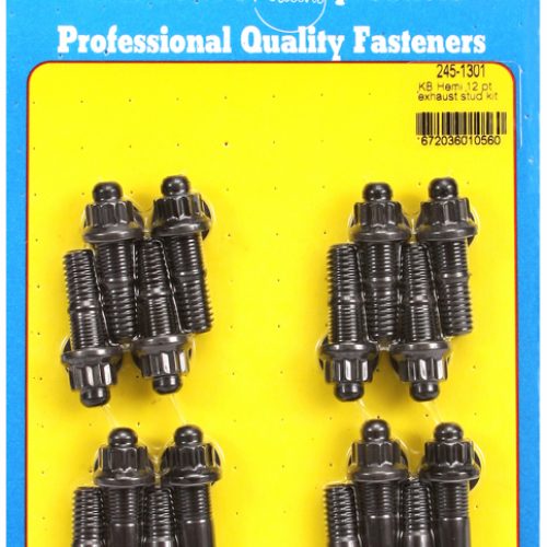 CHRYSLER KB HEMI HEADER STUD  KIT BLK 12PT MOPAR 340 360 3/8