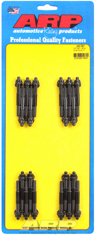 BB CHRYSLER HEMI KB VALVE COVER STUD KIT BLK 12PT 1/4"