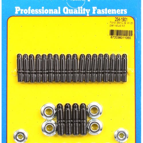 FORD 289 351W 351C HOLDEN 253 308 OIL PAN STUD KIT HEX BLK