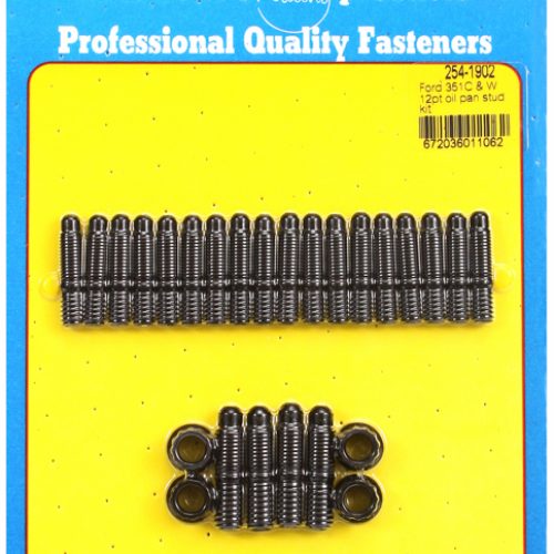 FORD 289 351W 351C HOLDEN 253 308 OIL PAN STUD KIT 12PT BLK