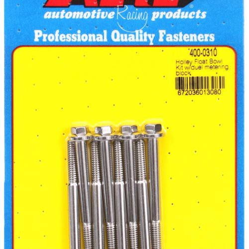 ARP HOLLEY FLOAT BOWL BOLTS(8)W/DUAL METERING BLOCKS. S/LESS