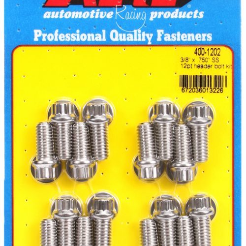 ARP 12PT HEADER BOLTS,S/LESS  (16) 3/8 .750UHL