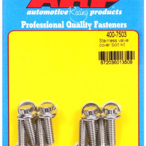 ARP 12PT VALVE COVER BOLT     KIT (8) 1/4 S/S FOR CAST ALUM