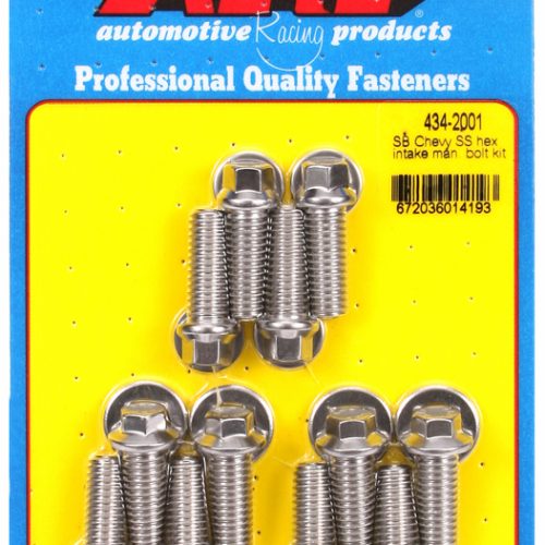 ARP HEX INTAKE BOLT KIT, SBC SB CHEV STAINLESS
