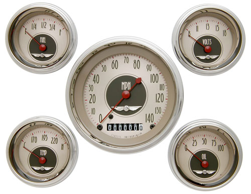 CLASSIC ALL AMERICAN 5 GAUGE SET NICKELSERIES 3-3/8,2-1/8