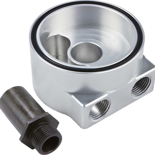 CVR BILLET SANDWICH ADPATOR   FORD 1/2″ NPT INLET / OUTLET