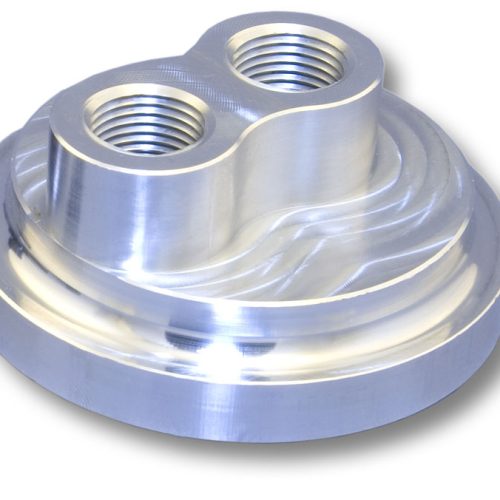 CVR BILLET FILTER MOUNT FORD  & CHRYSLER WITH 3/4-16″ THREAD