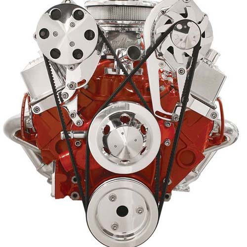 SBC TOP MOUNT A/C BRACKET     V-GROOVE  SHORT PUMP