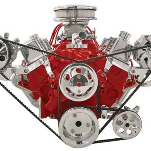 SBC SIDE MOUNT ALT BRACKET    V-GROOVE  LONG PUMP