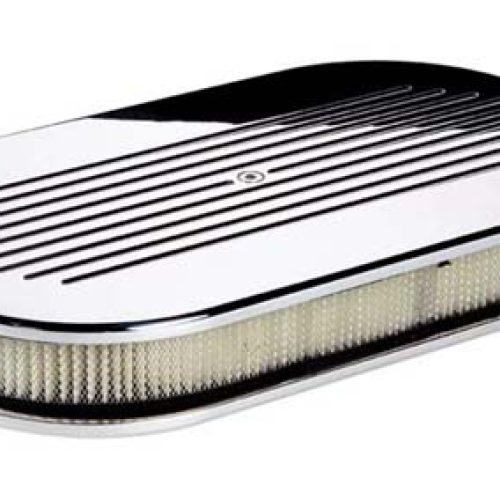 MILLED AIR CLEANER LARGE OVAL POLISHED 15″L X 8-1/2 WX3H