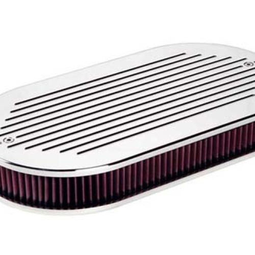 BILLET AIR CLEANER DUAL CARB MILLED POL K&N 15L X 8-1/2WX3H