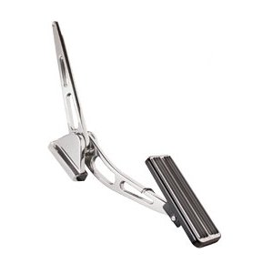 BILLET GAS PEDAL RECTANGLE BLK UNIVERSAL MOUNT