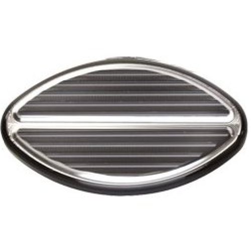 BILLET BRAKE PAD OVALSHAPE BLK UNIVERSAL MOUNT