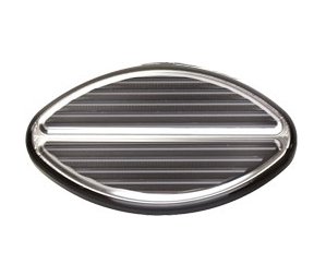 BILLET BRAKE PAD OVALSHAPE BLK UNIVERSAL MOUNT