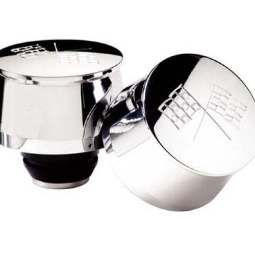 BILLET BREATHER CROSSFLAG 1-1/1-1/4 HOLE