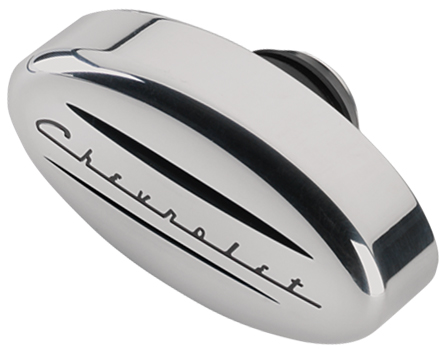 BILLET RETRO BREATHER CHEVROLET POLISHED 1-1/4 HOLE