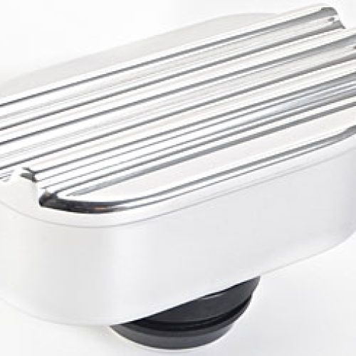 BILLET BREATHER OVAL RIBBED   1-1/4 HOLE