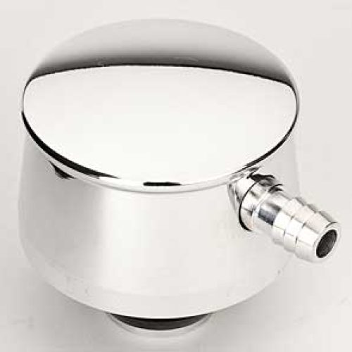 BILLET PCV BREATHER PLAIN POLISHED 1-1/4 W/PCV AND TUBE