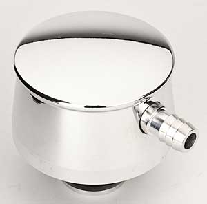 BILLET PCV BREATHER PLAIN POLISHED 1-1/4 W/PCV AND TUBE