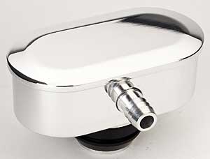BILLET BREATHER OVAL PLAIN PCV1-1/4 HOLE