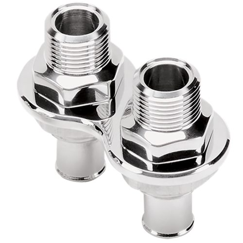 BILLET BULKHEADS HEATER 2 PORTPUSH-ON HOSES