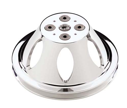 SBC WATER PUMP PULLEY SINGLE GROOVE BILLET, SHORT PUMP
