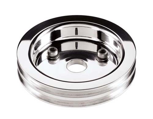 SB CHEV CRANK DOUBLE PULLEY BILLET SHORT PUMP