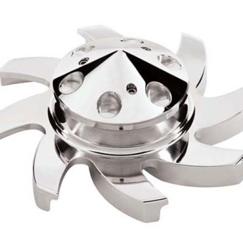 BILLET ALTERNATOR PULLEY/FAN  FITS MOST GM.DELCO,FORD