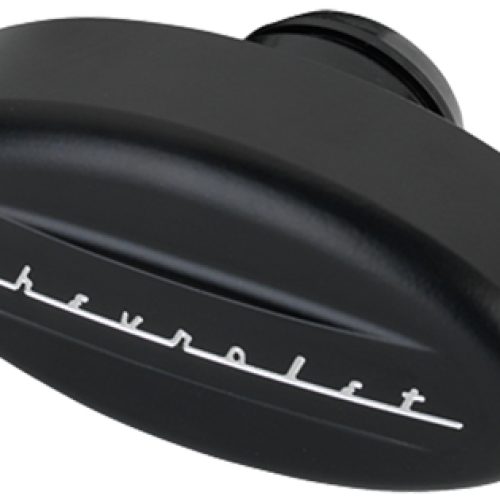 BILLET RETRO BREATHER BLACK CHEVROLET 1-1/4 HOLE