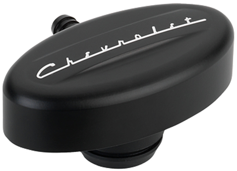 BILLET RETRO PVC BREATHER BLACK CHEVROLET 1-1/4 HOLE