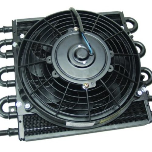 DYNO-COOL TRANS COOLER & FAN  12.75″x10.25″x3.62″ 11/32 BARB