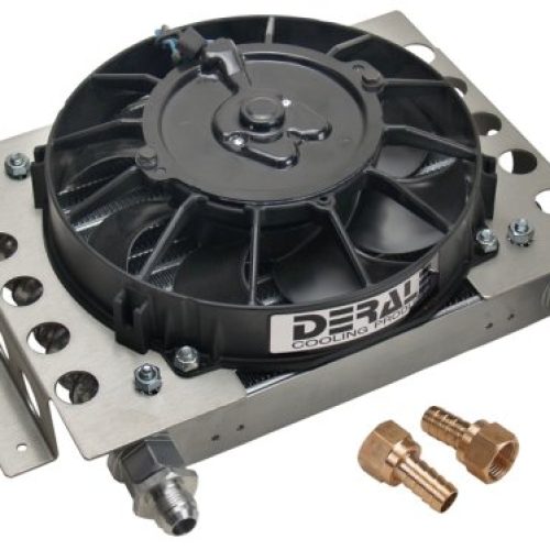 ATOMIC-COOL OIL COOLER W/ FAN -8AN & 1/2″ BARB 12.75 x 9.375