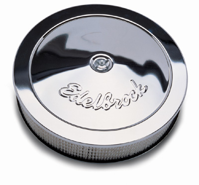 CHROME AIR CLEANER,14 X 3 3-5/16" OVERALL, WITH LOGO