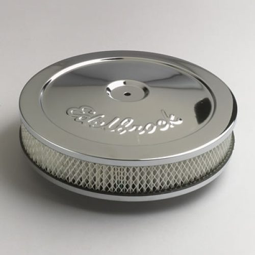 CHROME AIR CLEANER,10 X 2 5-1/8 NECK, WITH LOGO